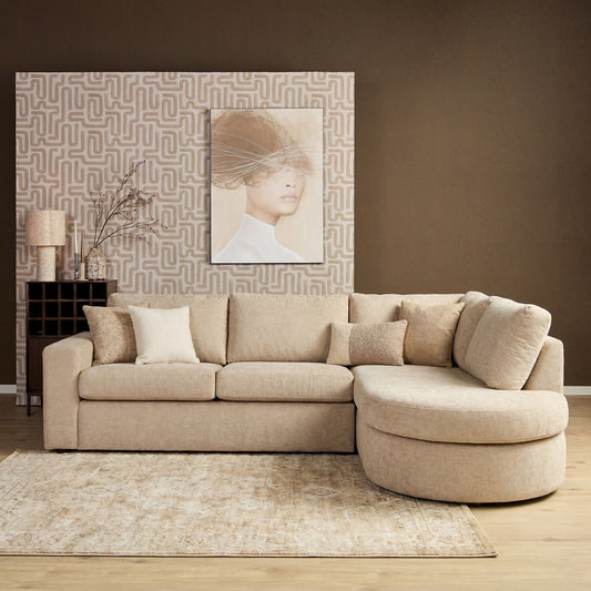 Loungebank Alma Hoekbank Beige