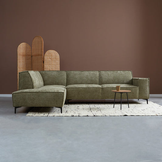 Loungebank River groen ottoman