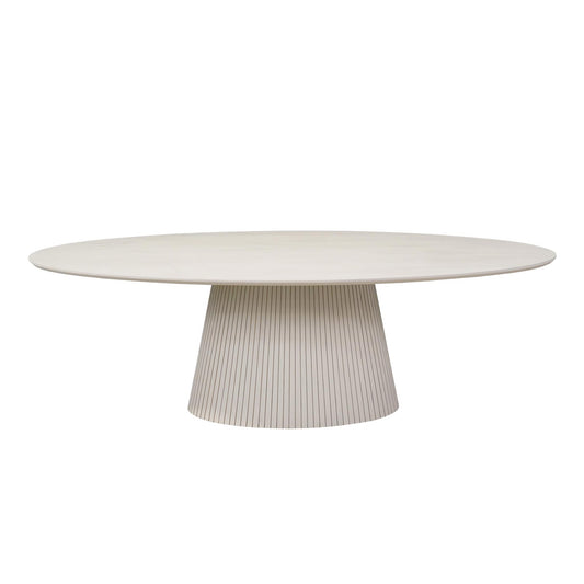 Ovale eettafel Solana Zand Mangohout 240 cm