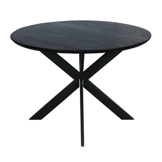 Eiken eettafel Ferris | Rond | Zwart