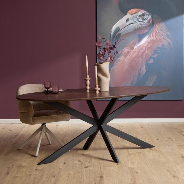 Eiken eettafel Ferris | div maten | Ovaal | Brown
