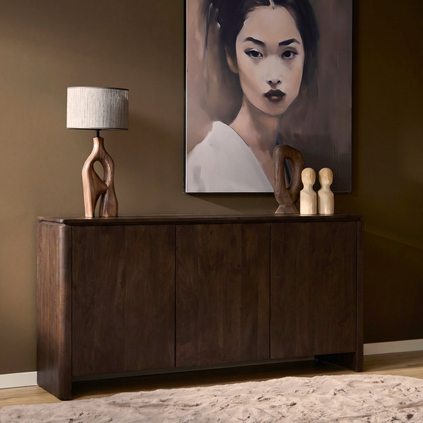 Dressoir Dallas Bruin Mangohout | diverse maten