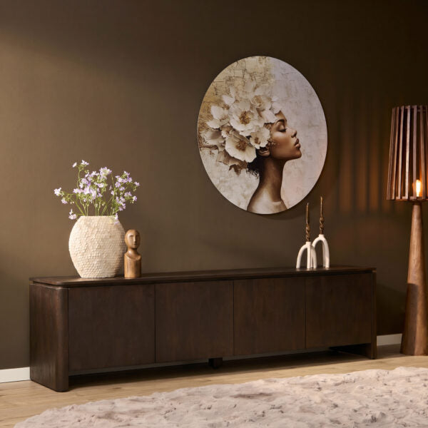 Tv meubel Dallas  Bruin Mangohout | diverse maten