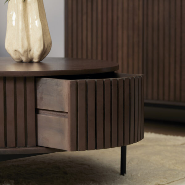 Salontafel Madison Brown | 80 cm | Rond