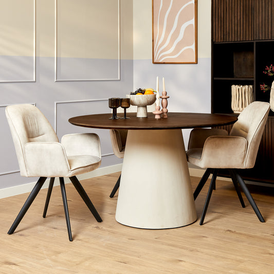 Eettafel Madison Brown | 130 cm