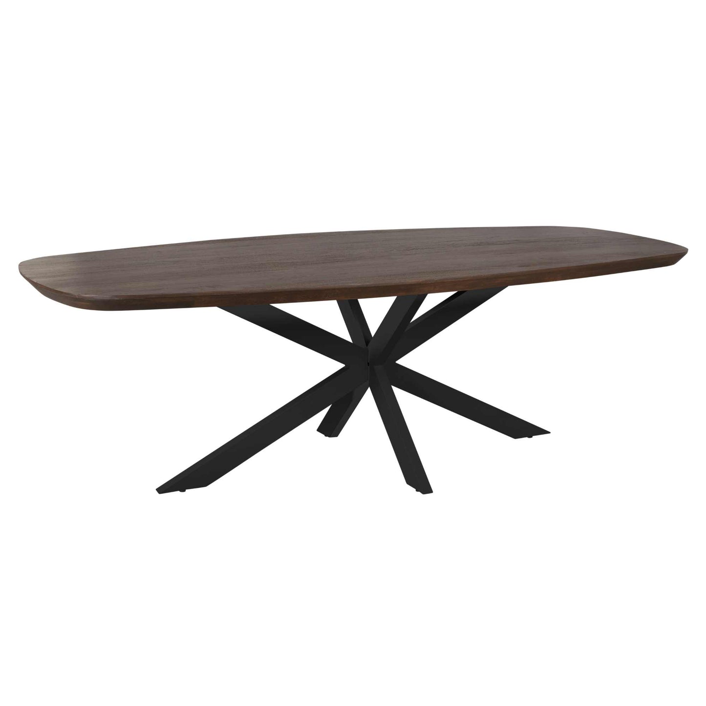 Eettafel Madison Brown | div maten| Deens Ovaal | Poot Black