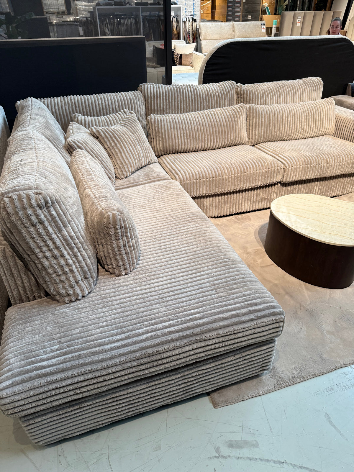 Hoekbank Crescent rib