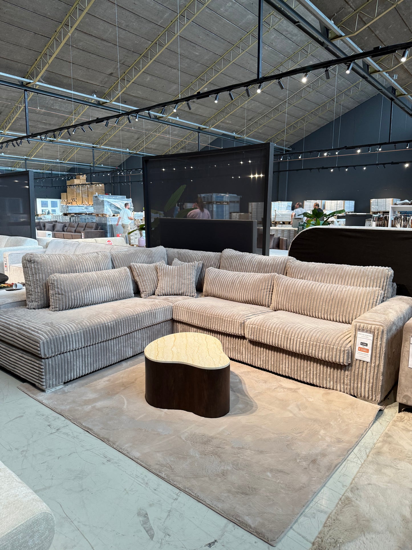 Hoekbank Crescent rib