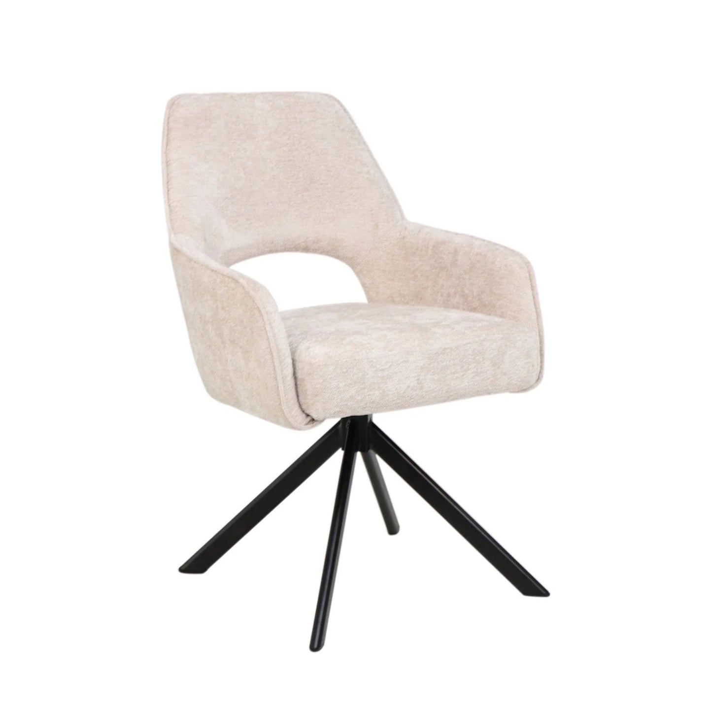 Liam Eetkamerstoel – Beige Chenille | €99/stuk | SET VAN 2