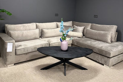 Crescent velvet velours loungebank