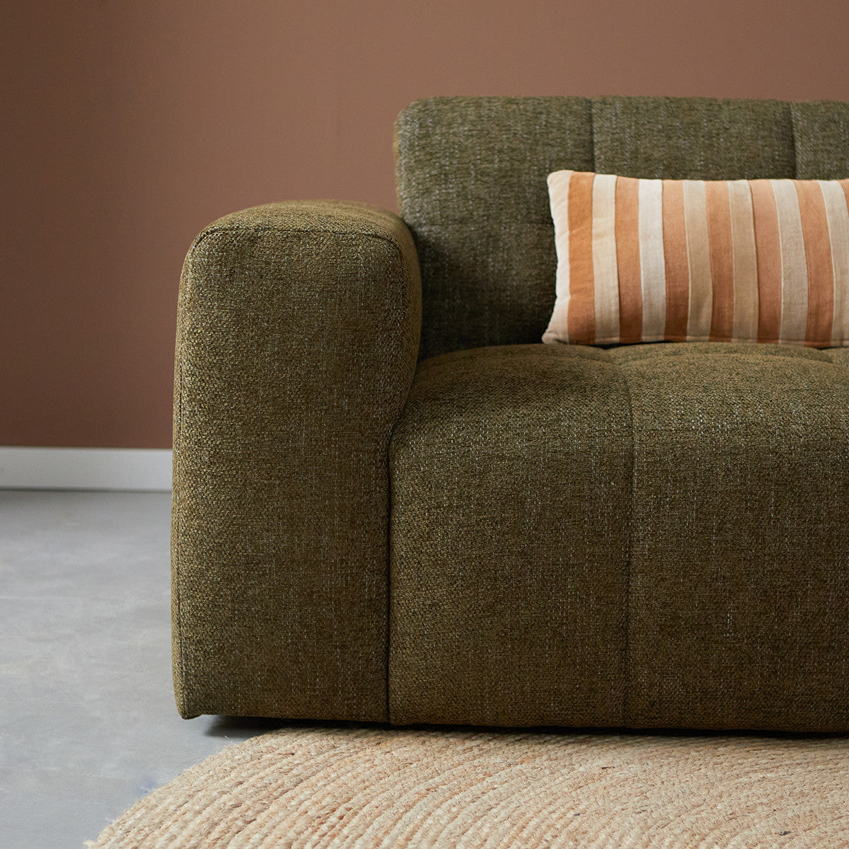 Loungebank Wave geweven groen