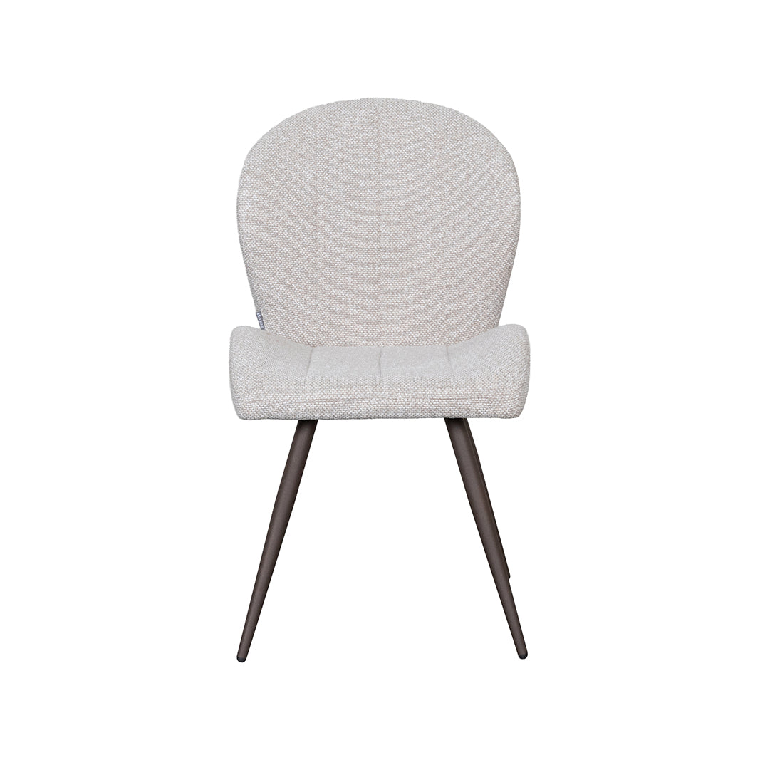 LABEL51 Eetkamerstoel Sil - Naturel - Royal Boucle - Brons Metaal