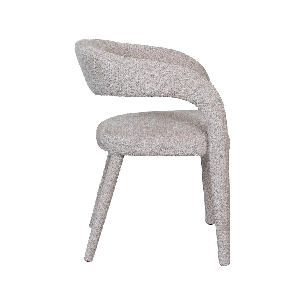 LABEL51 Eetkamerstoel Tamiko - Beige - Superb - Beige Stof