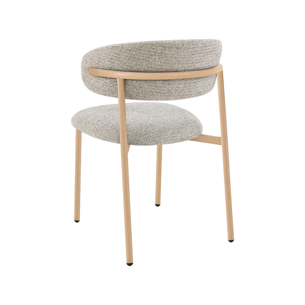 LABEL51 Eetkamerstoel Kaito - Beige - Prestige - Naturel Metaal