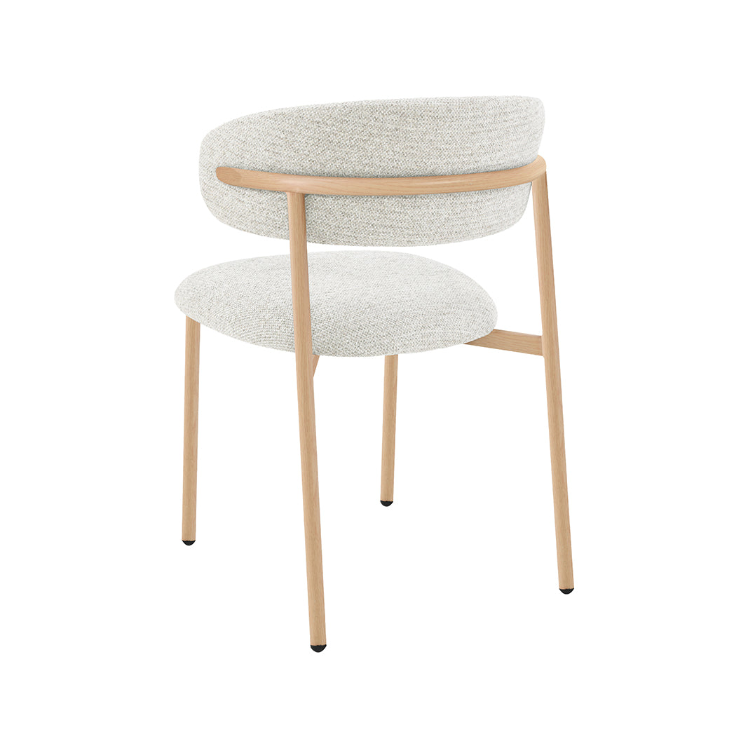 LABEL51 Eetkamerstoel Kaito - Naturel - Prestige - Naturel Metaal