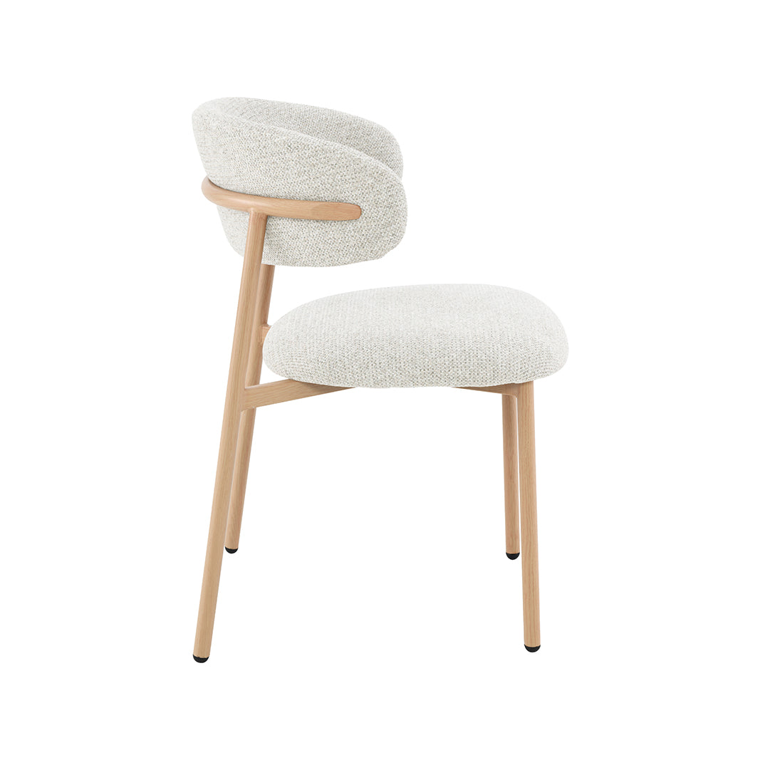 LABEL51 Eetkamerstoel Kaito - Naturel - Prestige - Naturel Metaal