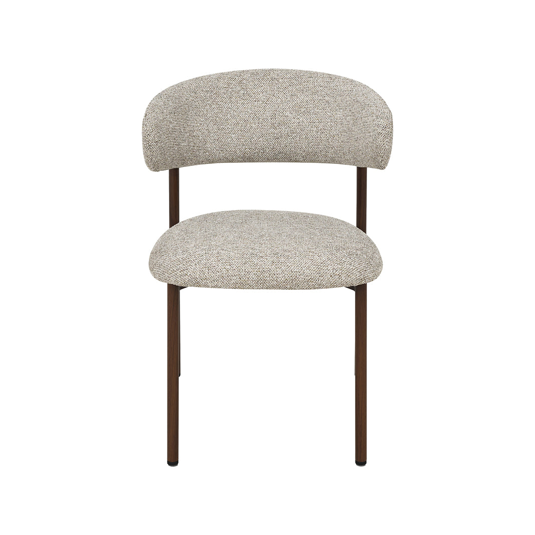 LABEL51 Eetkamerstoel Kaito - Beige - Prestige - Walnoot Metaal