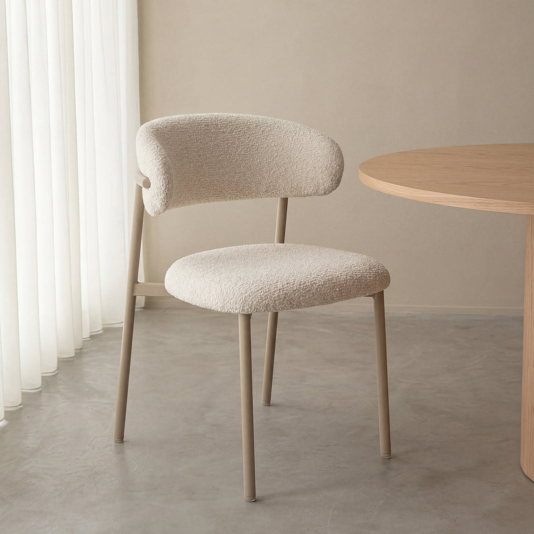LABEL51 Eetkamerstoel Kaito - Naturel - Prestige - Taupe Metaal
