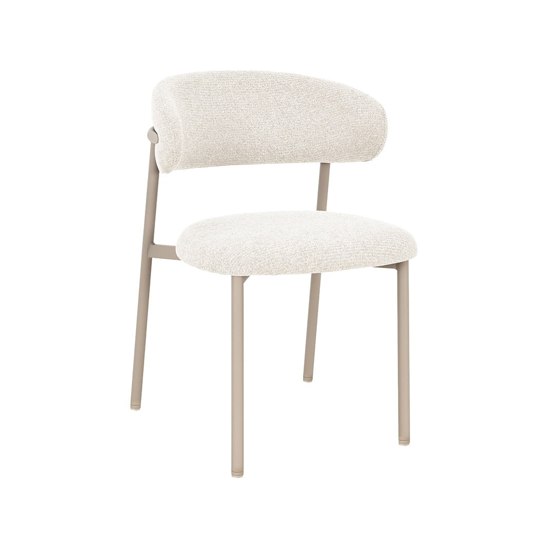 LABEL51 Eetkamerstoel Kaito - Naturel - Prestige - Taupe Metaal