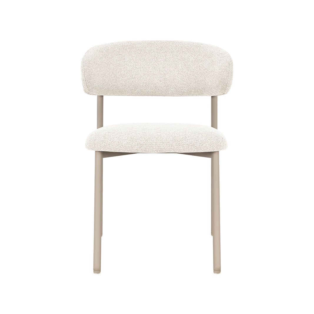 LABEL51 Eetkamerstoel Kaito - Naturel - Prestige - Taupe Metaal