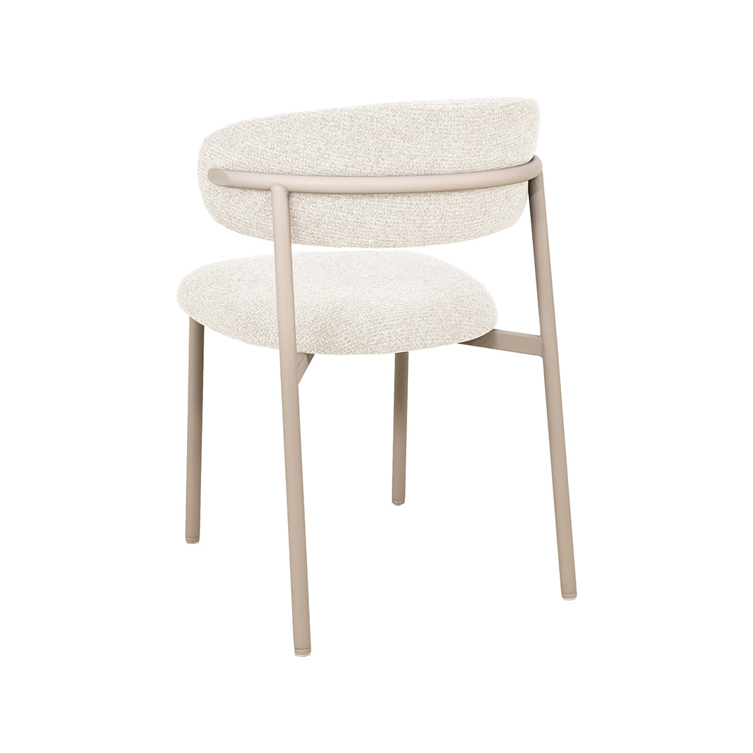 LABEL51 Eetkamerstoel Kaito - Naturel - Prestige - Taupe Metaal