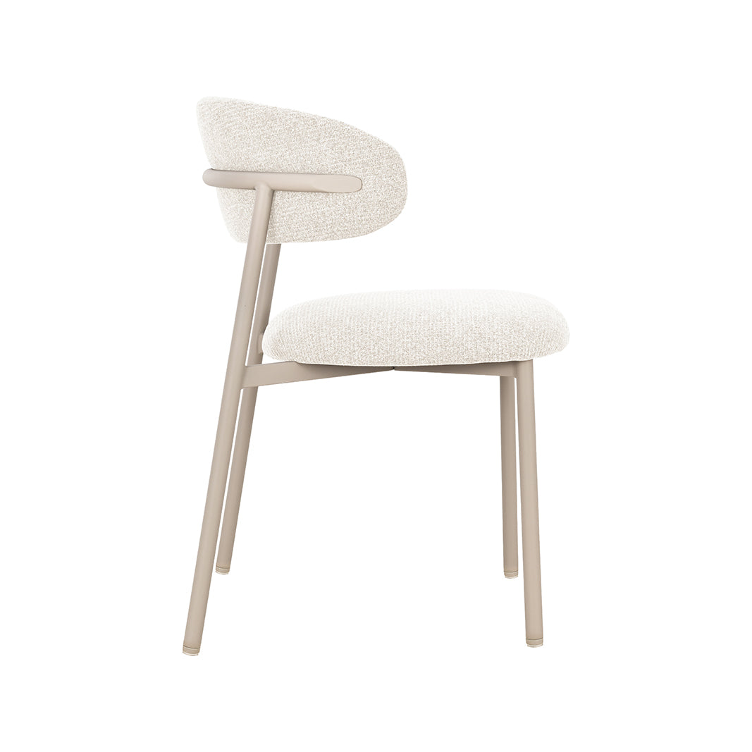 LABEL51 Eetkamerstoel Kaito - Naturel - Prestige - Taupe Metaal