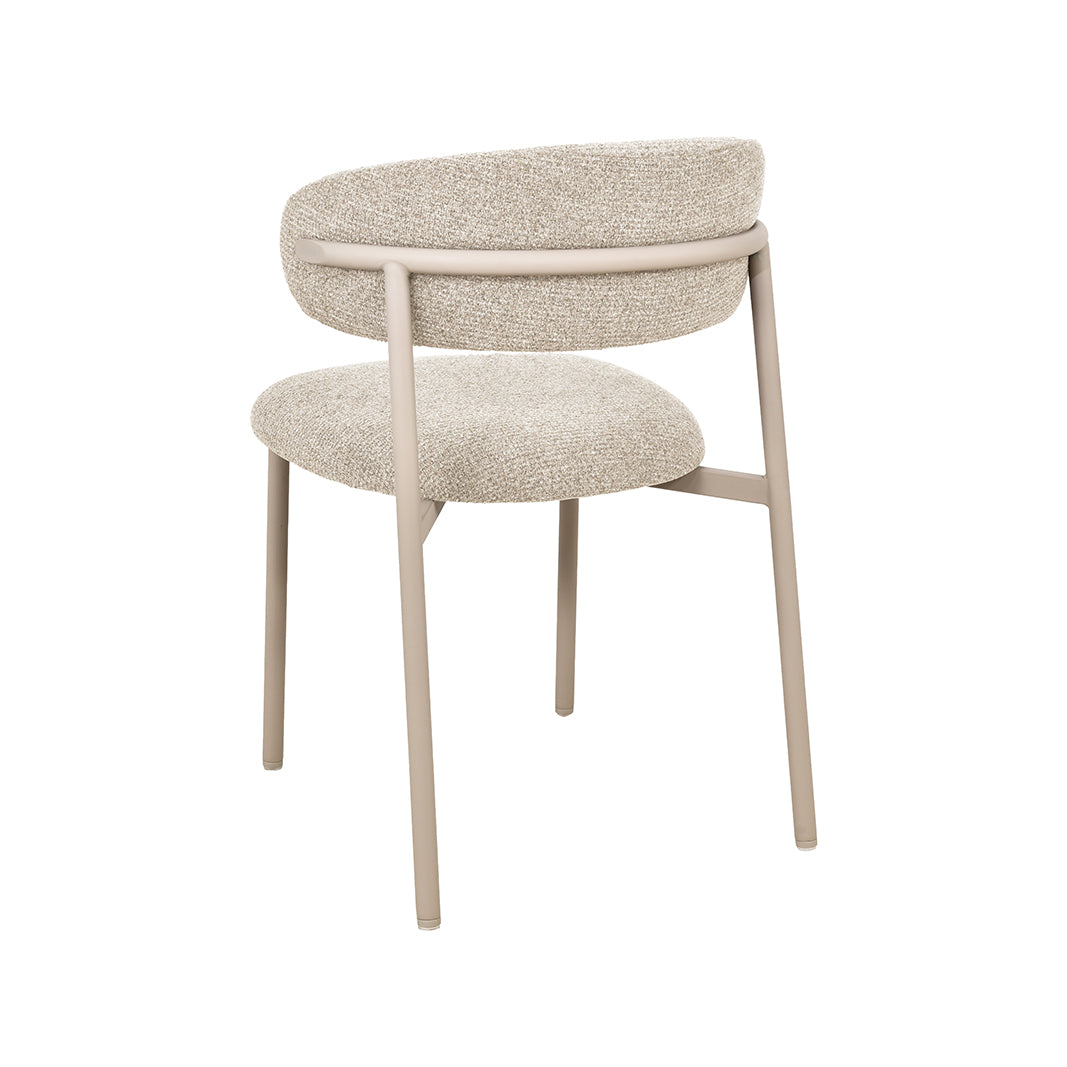 LABEL51 Eetkamerstoel Kaito - Beige - Prestige - Taupe Metaal