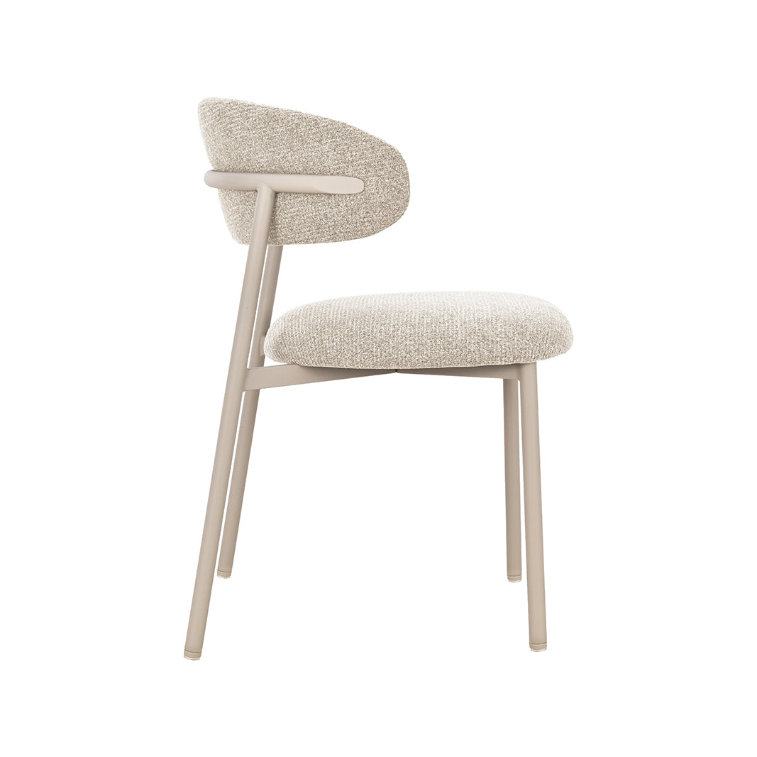 LABEL51 Eetkamerstoel Kaito - Beige - Prestige - Taupe Metaal