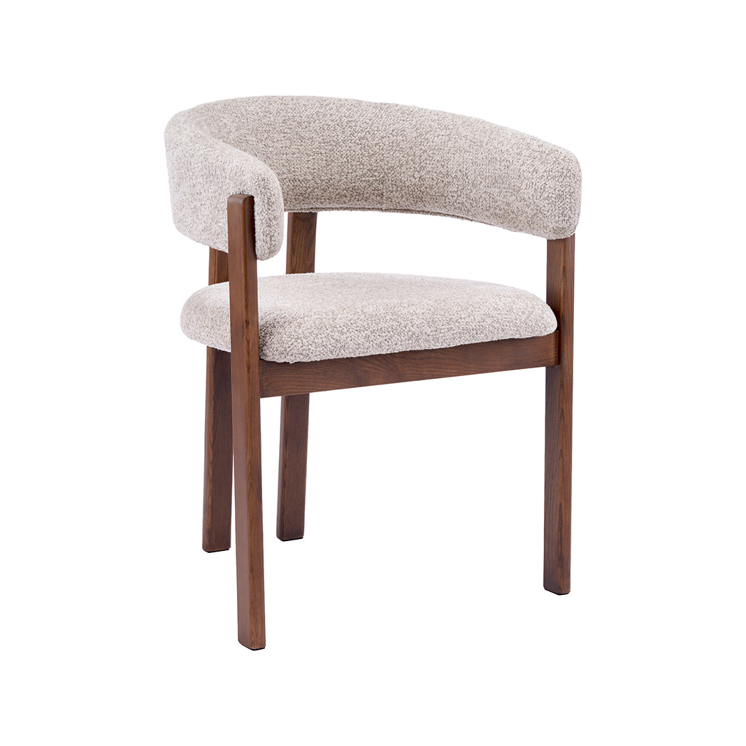 LABEL51 Eetkamerstoel Osaka - Beige - Superb - Walnoot Hout