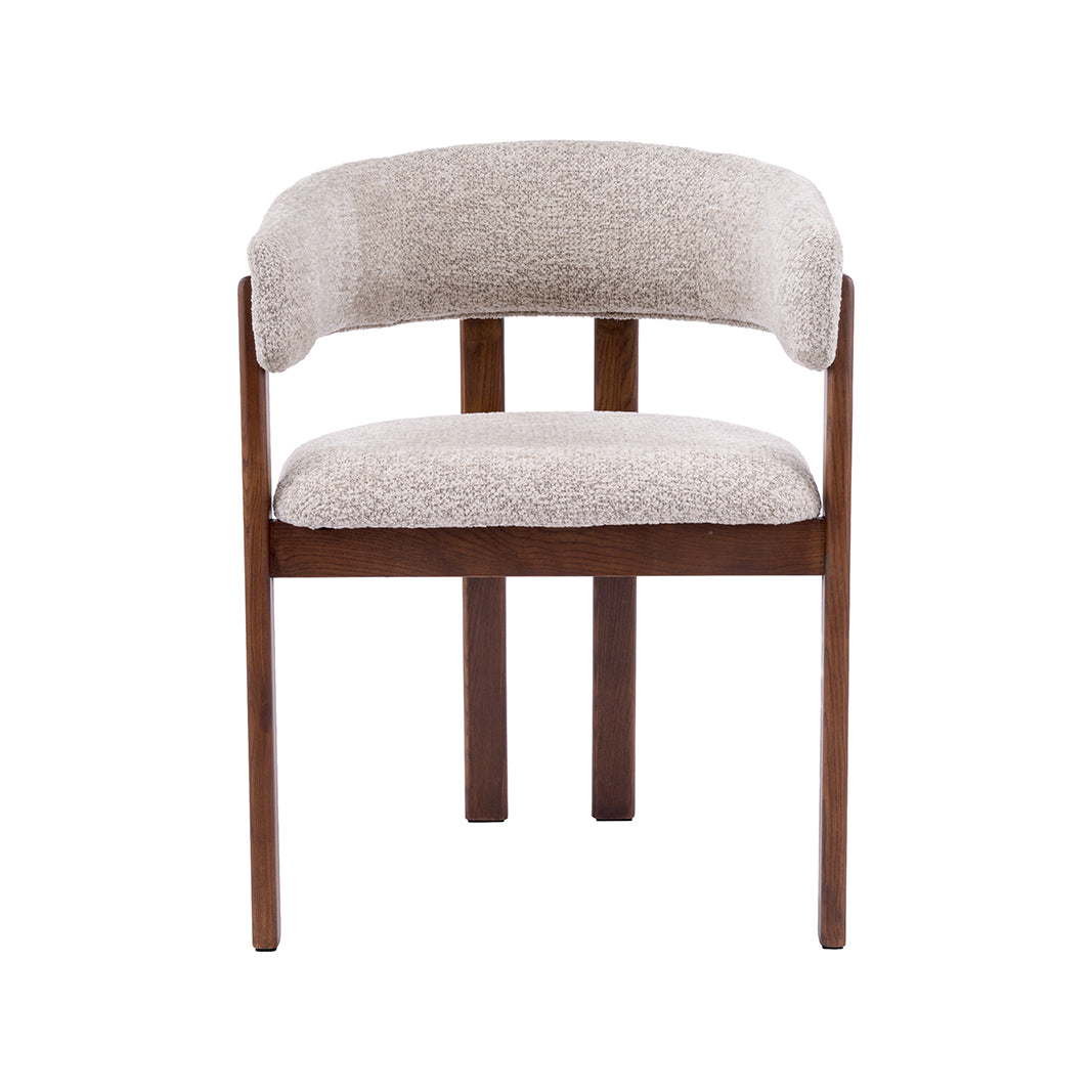 LABEL51 Eetkamerstoel Osaka - Beige - Superb - Walnoot Hout