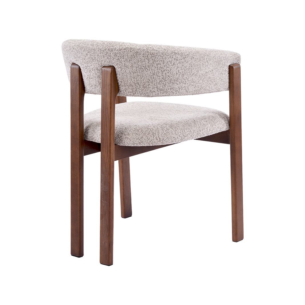LABEL51 Eetkamerstoel Osaka - Beige - Superb - Walnoot Hout