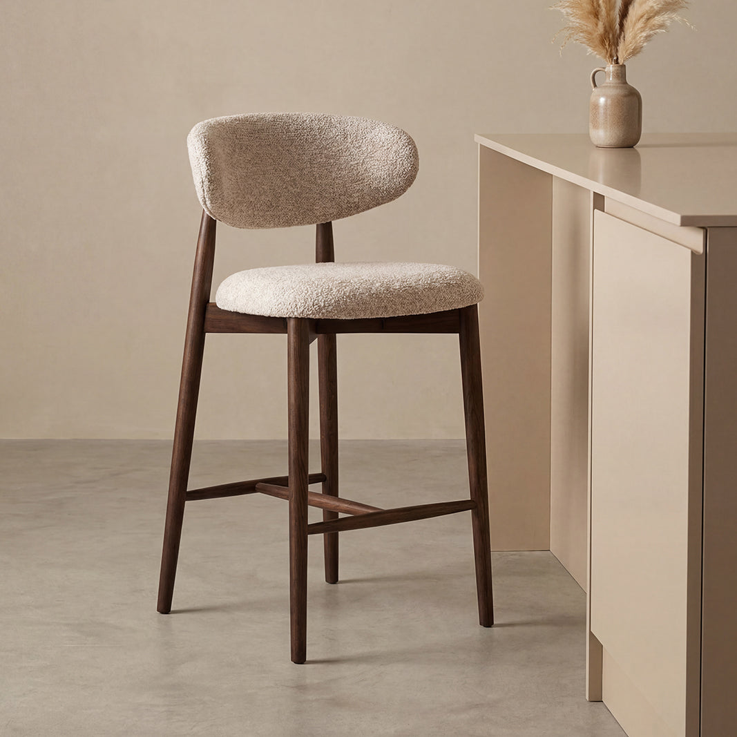LABEL51 Barkruk Kyoto - Beige - Superb - Laag
