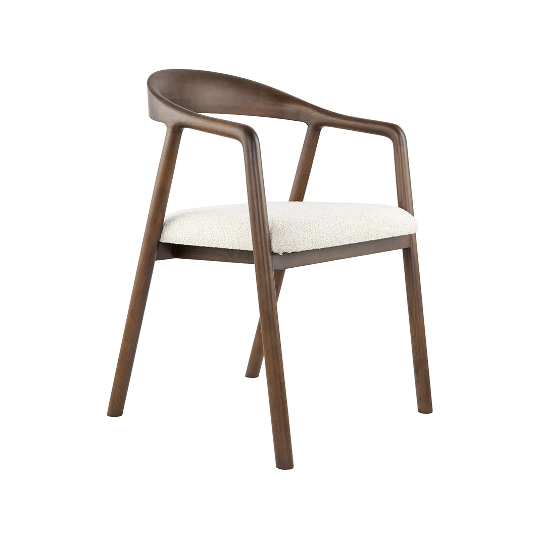 LABEL51 Eetkamerstoel Lone - Naturel - Superb - Walnoot Hout