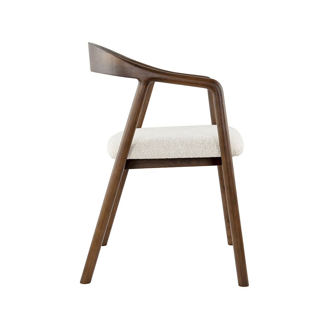 LABEL51 Eetkamerstoel Lone - Naturel - Superb - Walnoot Hout