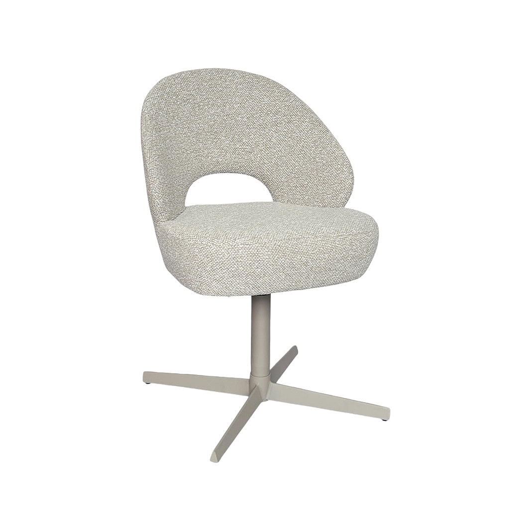 LABEL51 Eetkamerstoel Saint Tropez - Naturel - Royal Boucle - Taupe Metaal