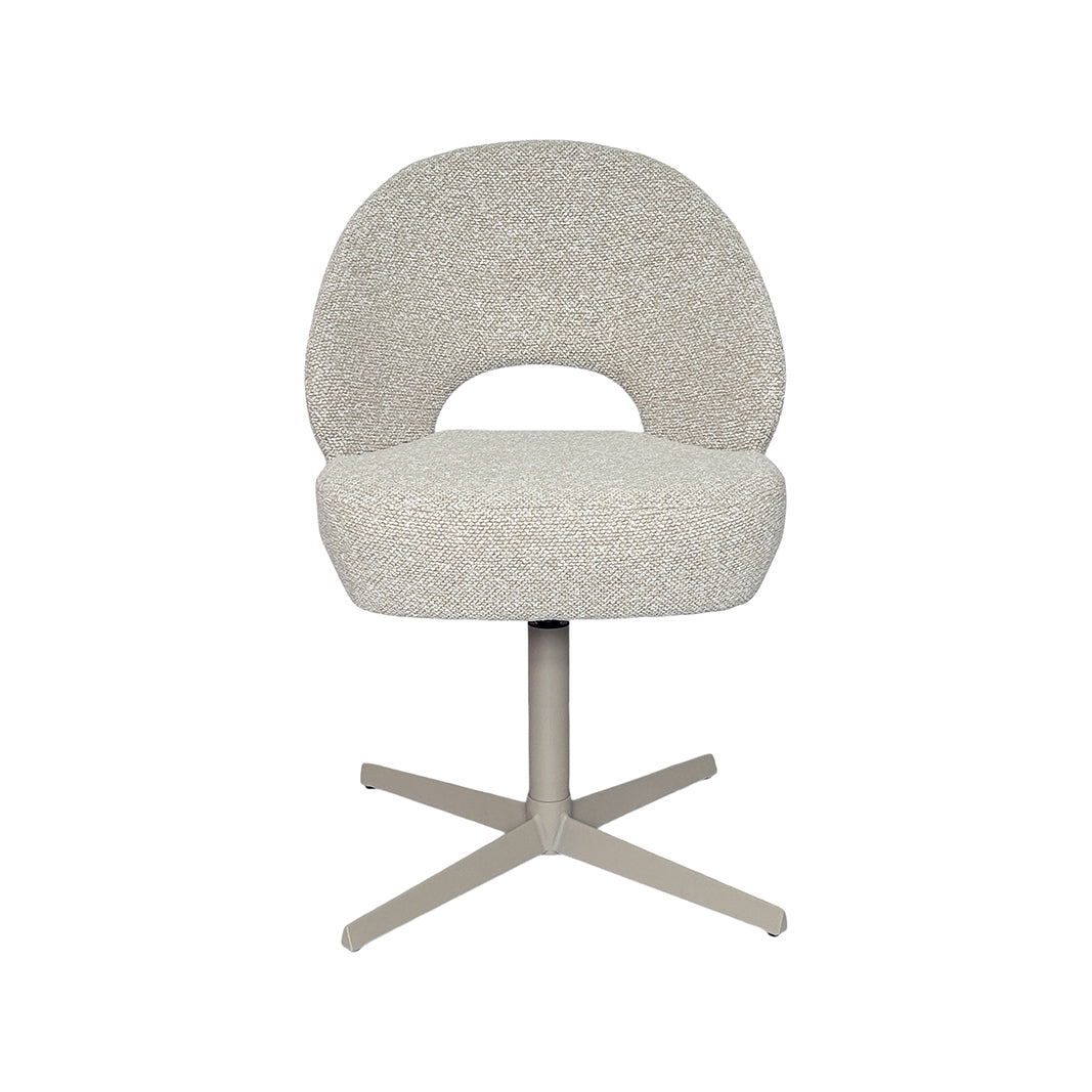 LABEL51 Eetkamerstoel Saint Tropez - Naturel - Royal Boucle - Taupe Metaal