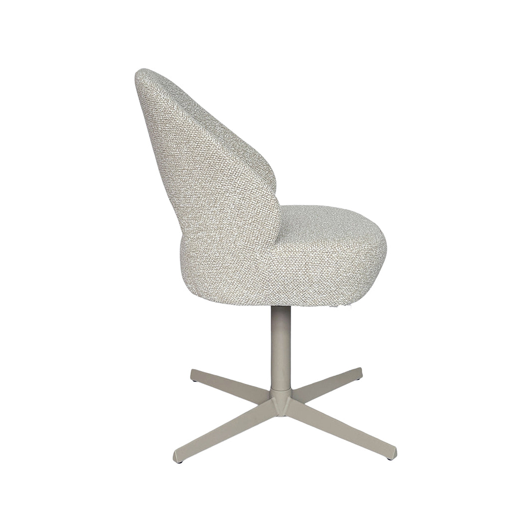 LABEL51 Eetkamerstoel Saint Tropez - Naturel - Royal Boucle - Taupe Metaal