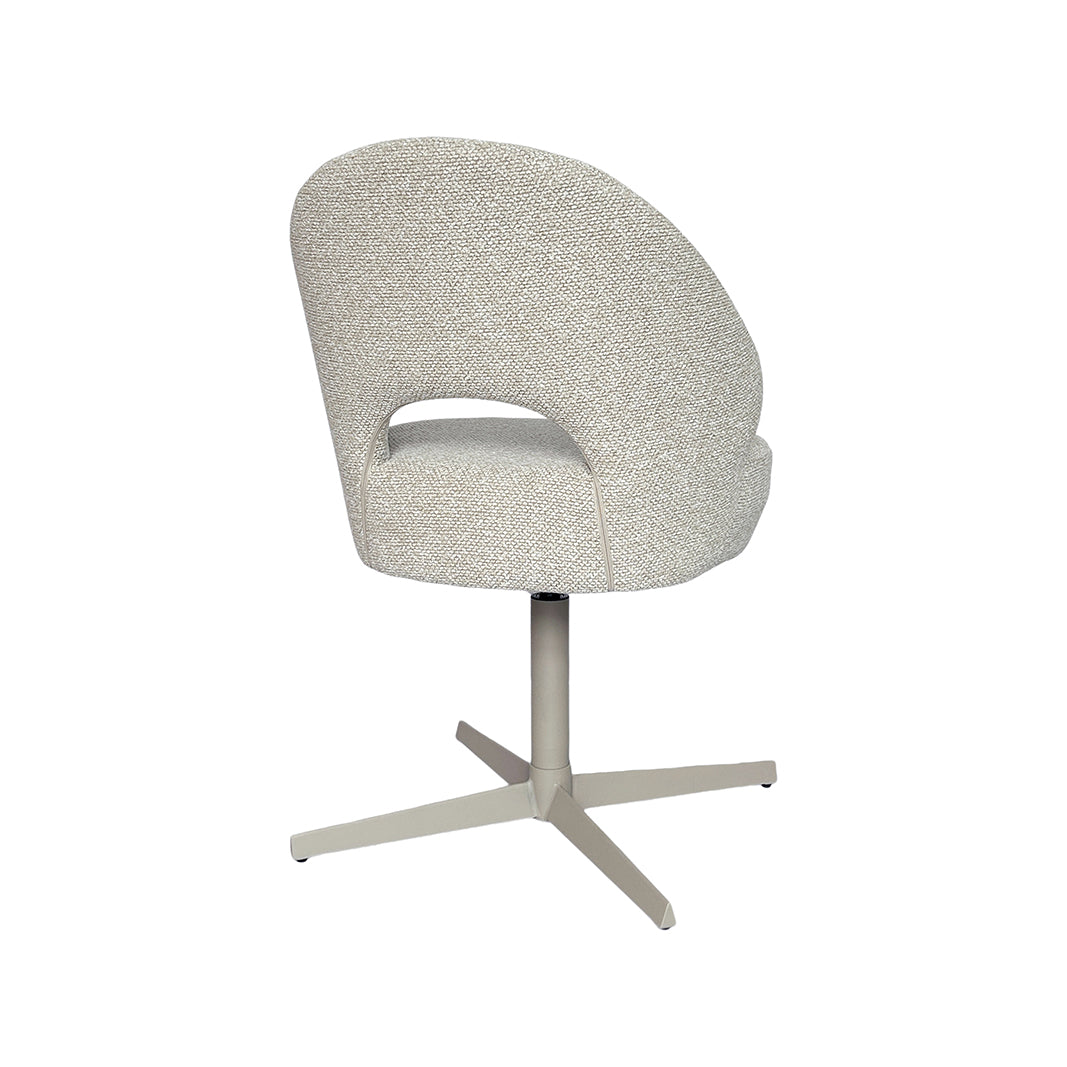 LABEL51 Eetkamerstoel Saint Tropez - Naturel - Royal Boucle - Taupe Metaal