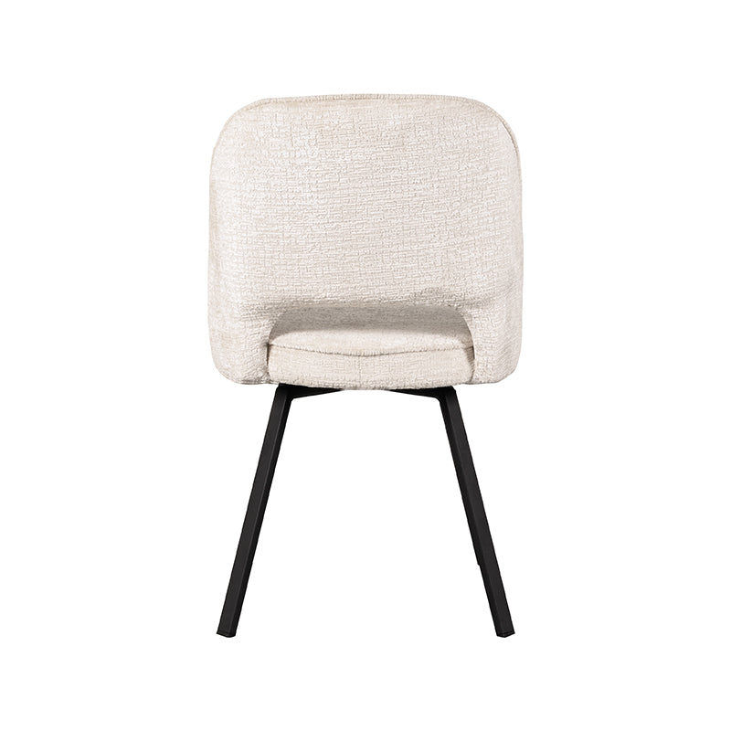 LABEL51 Eetkamerstoel Lewis - Creme - Elegance - Zwart Metaal