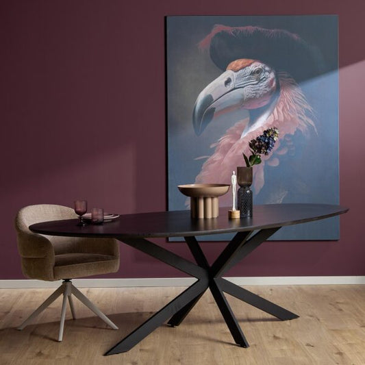 Eiken eettafel Cloud | div maten | Zwart