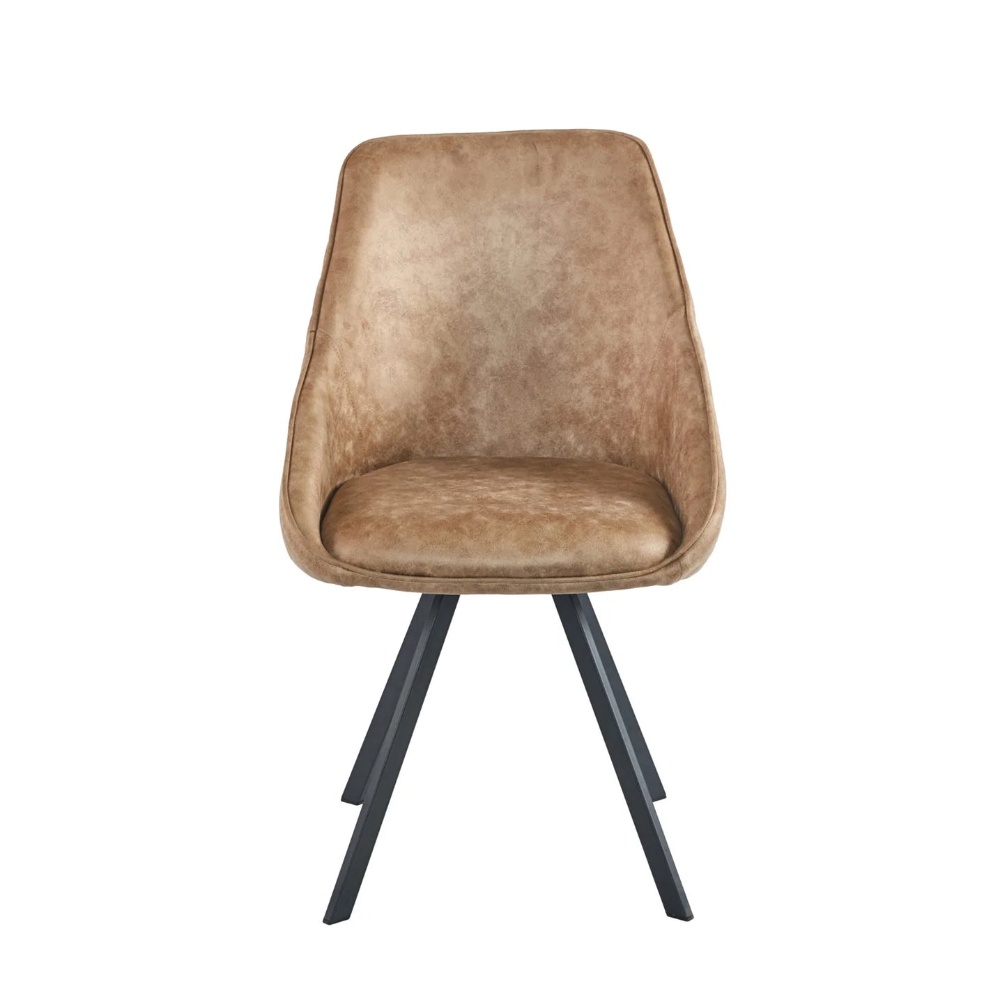 Twisty Eetkamerstoel - Beige Microfiber - Draaibaar - €85/stuk | SET VAN 2